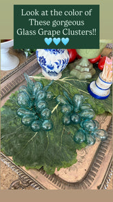 Aqua Glass Grape Clusters