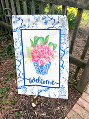 Chinoiserie Welcome Flag