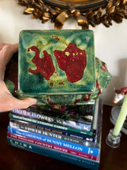 Vintage Ceramic Drip Glaze Elephant