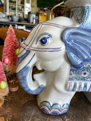 Vintage Ceramic Hand Painted Elephant