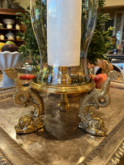 Brass Koi Fish Candle Stand