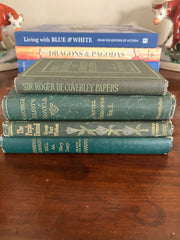 Antique Set of 4 Green Books