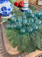 Aqua Glass Grape Clusters