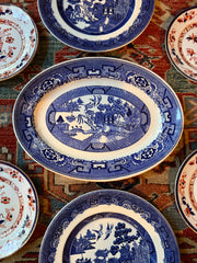 Bespoke Blue Willow Plate Wall