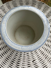 Hand Colored Floral Fish Bowl Planter