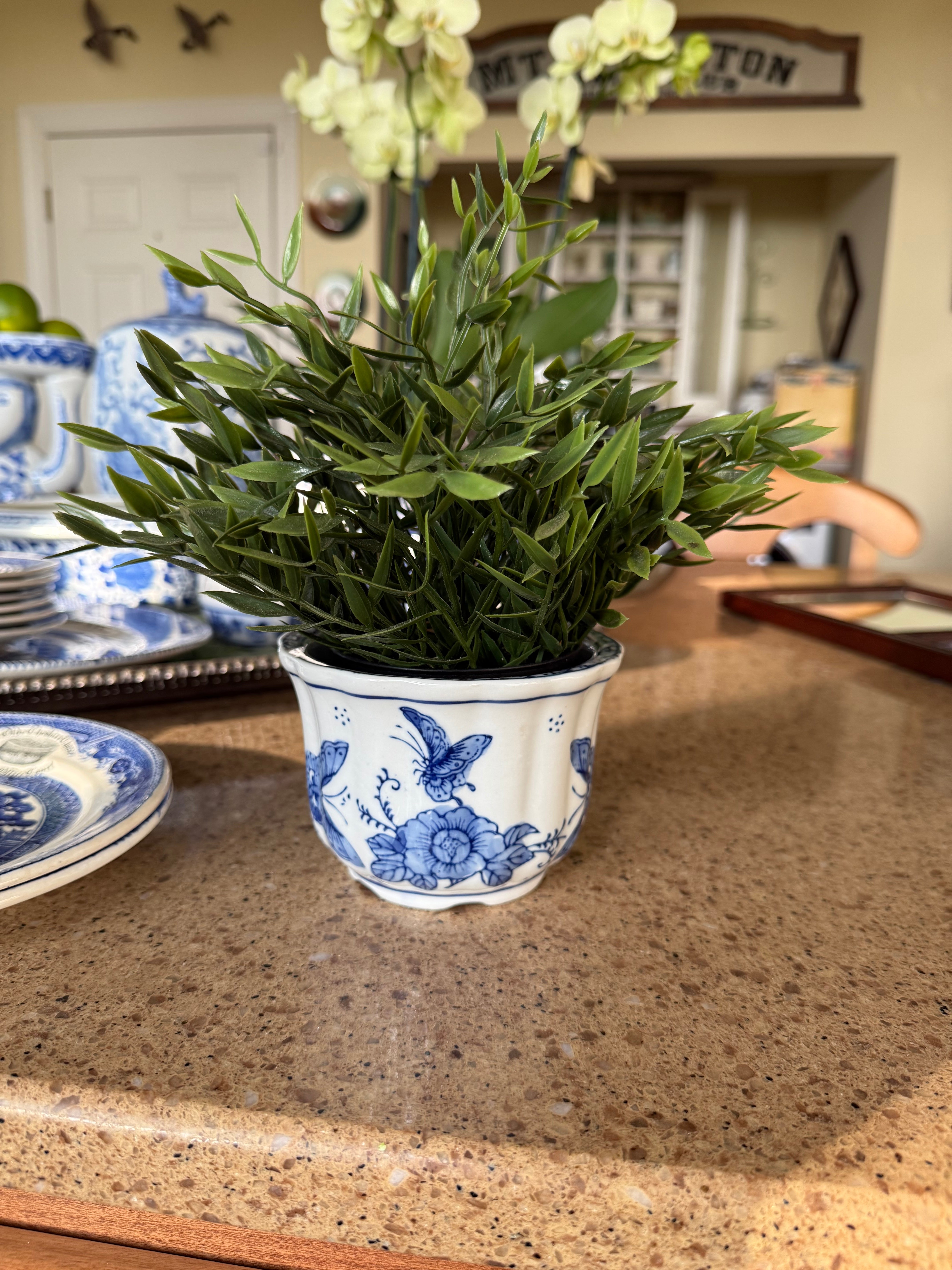 Sweet Chinoiserie Butterfly Planter