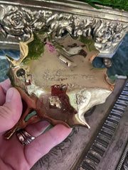 Brass Leaf Dish Virginia Metalcrafters