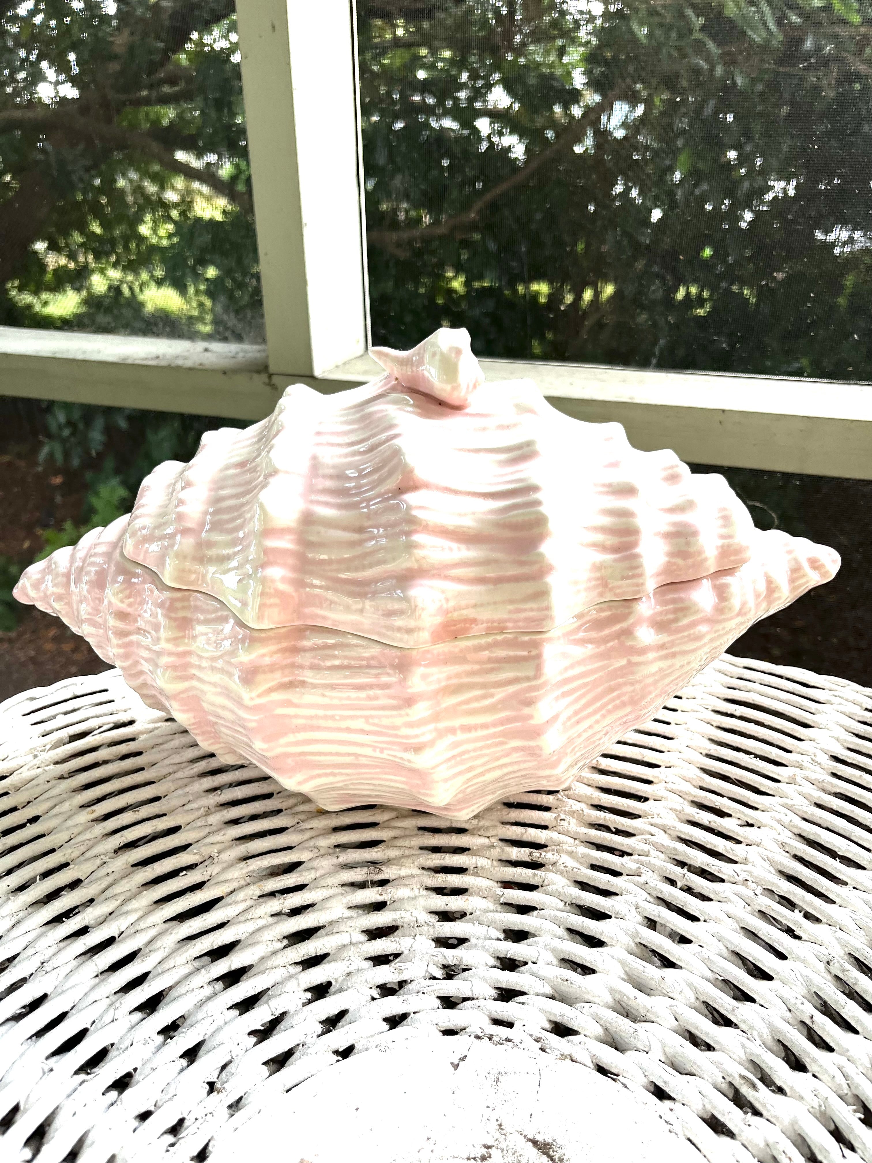 Vintage Pink Shell Tureen