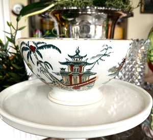 Antique Chinoiserie Scenic Bowl “HONC” Holland