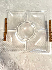 Bamboo Handle Lucite Tray