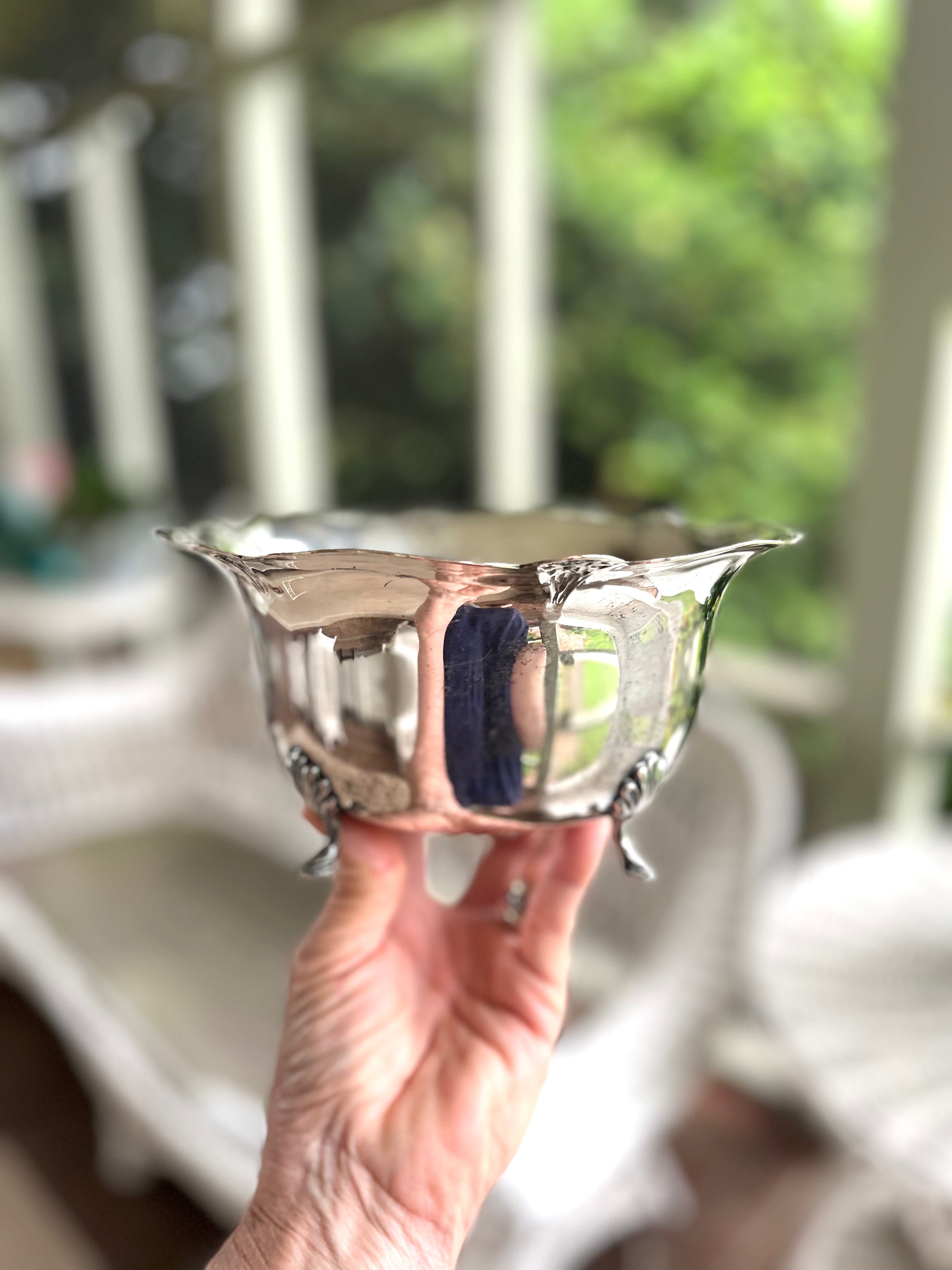 Silverplate Scallop Edge Bowl