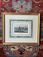 Framed Net Fishing Lithigraph