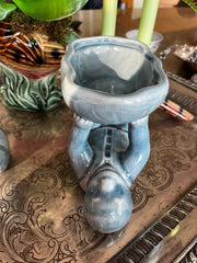 *RARE*Pale Blue Glazed Chinoiserie Monkey Bowl