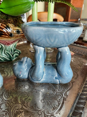 *RARE*Pale Blue Glazed Chinoiserie Monkey Bowl