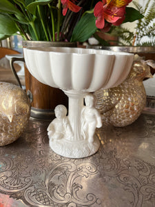 Ceramic Cherub/Putti Compote