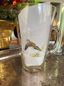 Ned Smith Upland Bird Glass Pitcher