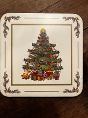 Vintage Pimpernel Christmas Tree Coasters