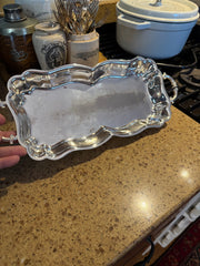 Silver Plate Scalloped Tray