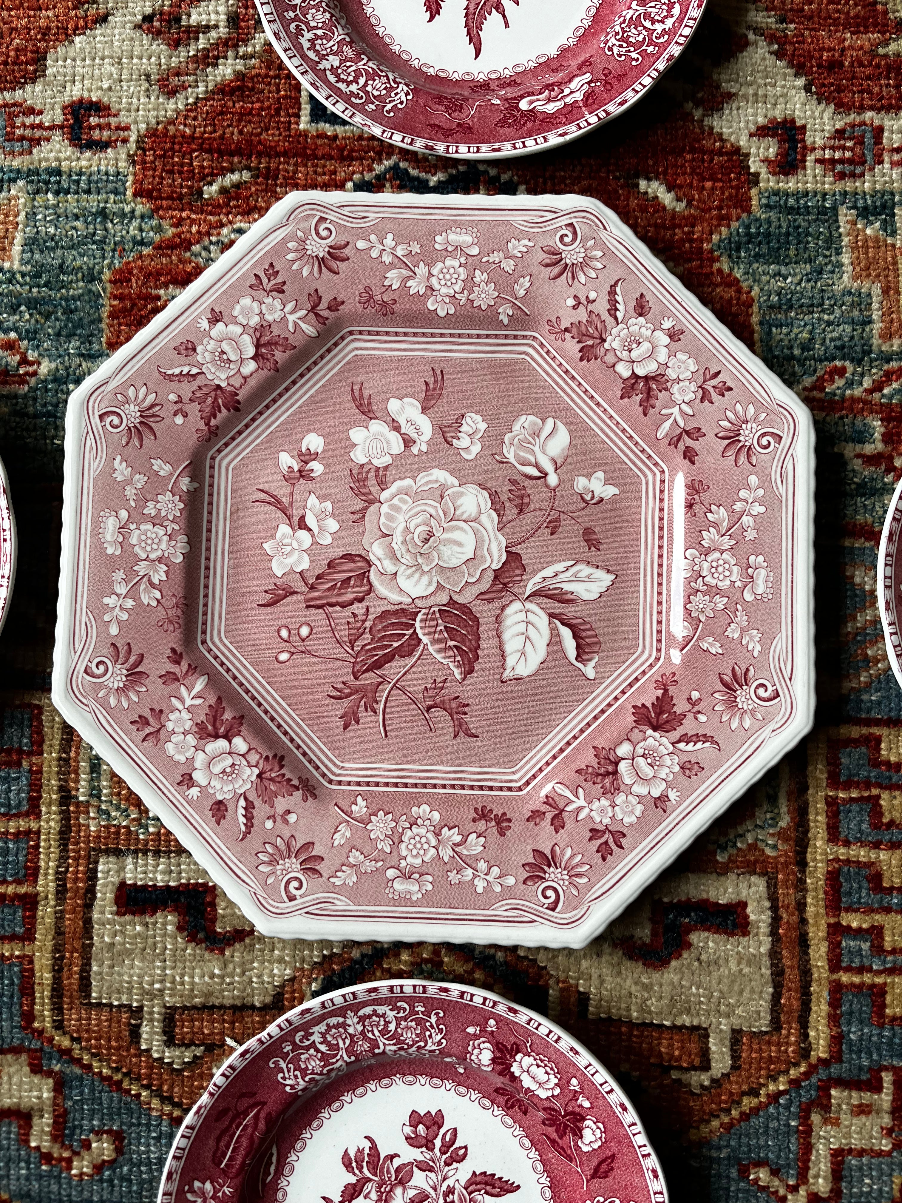 Pink Spode Plate Wall