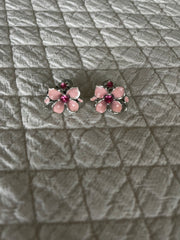 Vintage Floral Brooch & Earrings