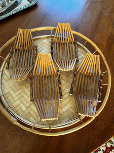 Japanese Bamboo Towel Trays