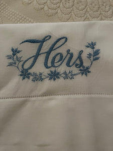 His & Hers Vintage Pillowcases