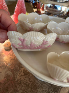 Set of 6 Belleek Shell Dishes