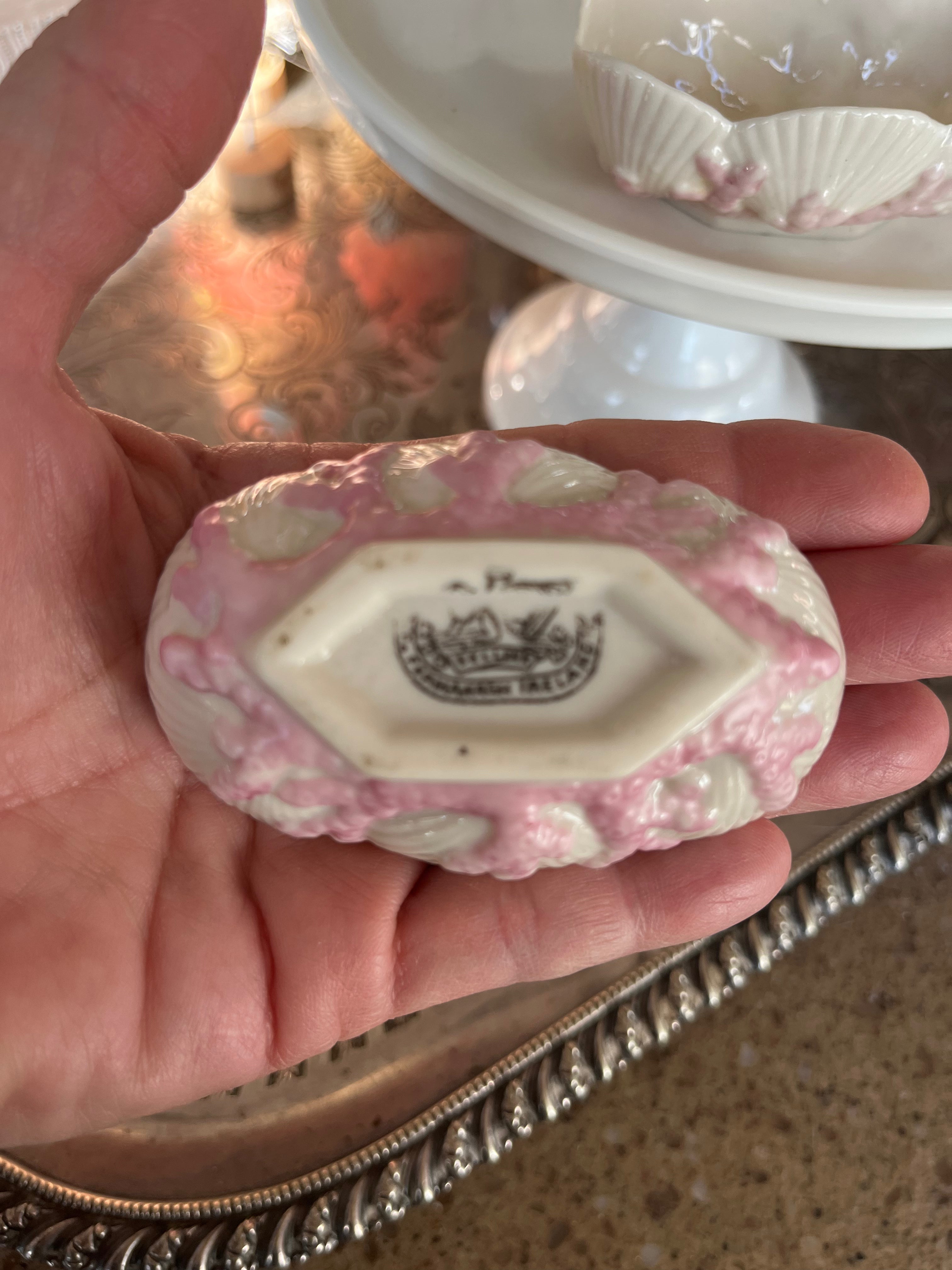 Set of 6 Belleek Shell Dishes