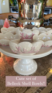 Set of 6 Belleek Shell Dishes