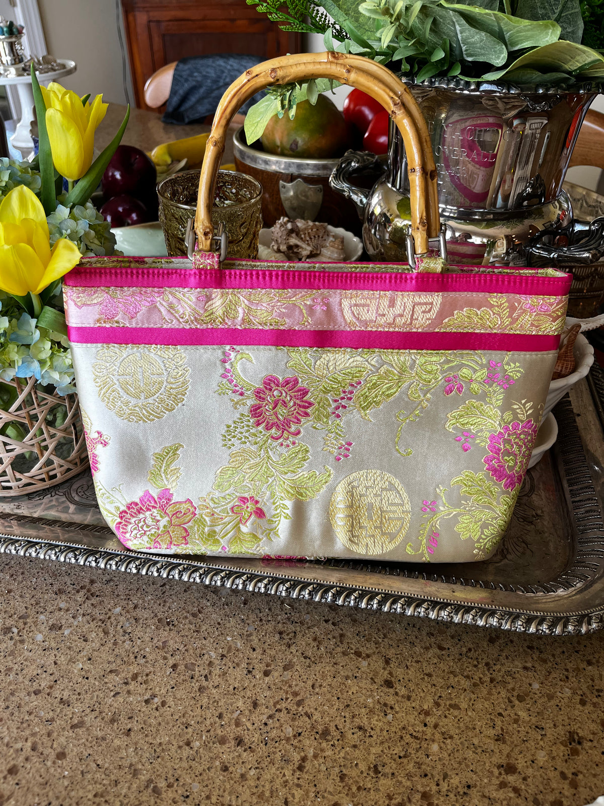 Chinoiserie Brocade Handbag