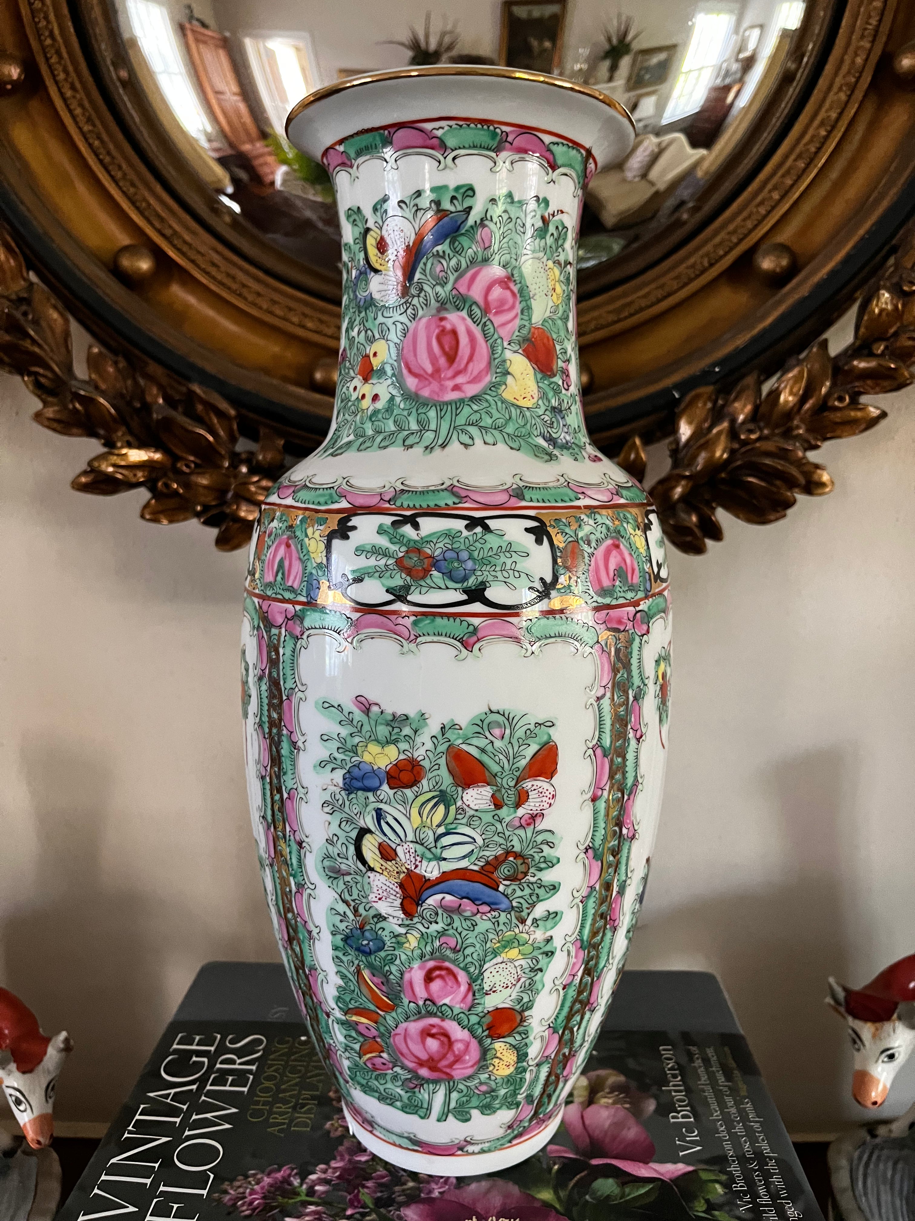 Rose Canton Vase