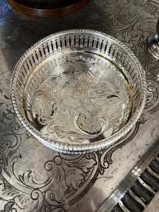 English Silverplate Wine Coaster