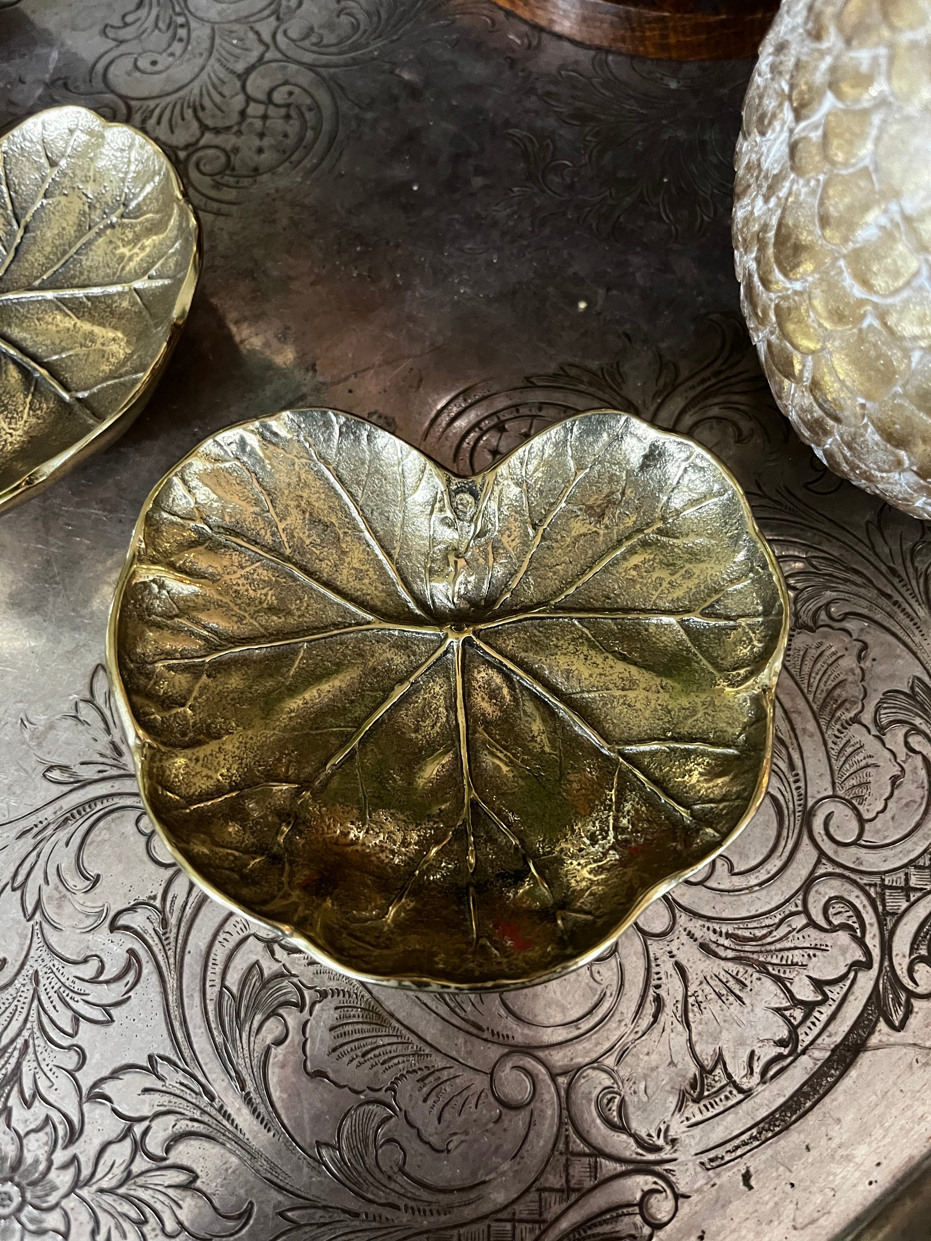 Brass Geranium Leaf Dish *VMC*