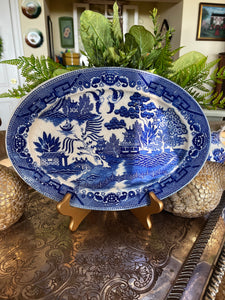 Antique Blue Willow Platter