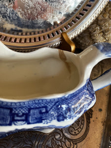 Darling Blue Willow Gravy Boat