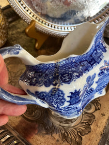 Darling Blue Willow Gravy Boat