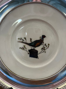 Pheasant Plate With Sterling Rim