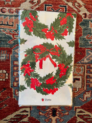 Vintage Vera Christmas Wreath Tea Towel