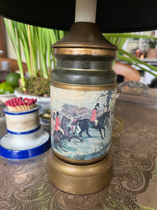 Equestrian Themed Florentine Lamp