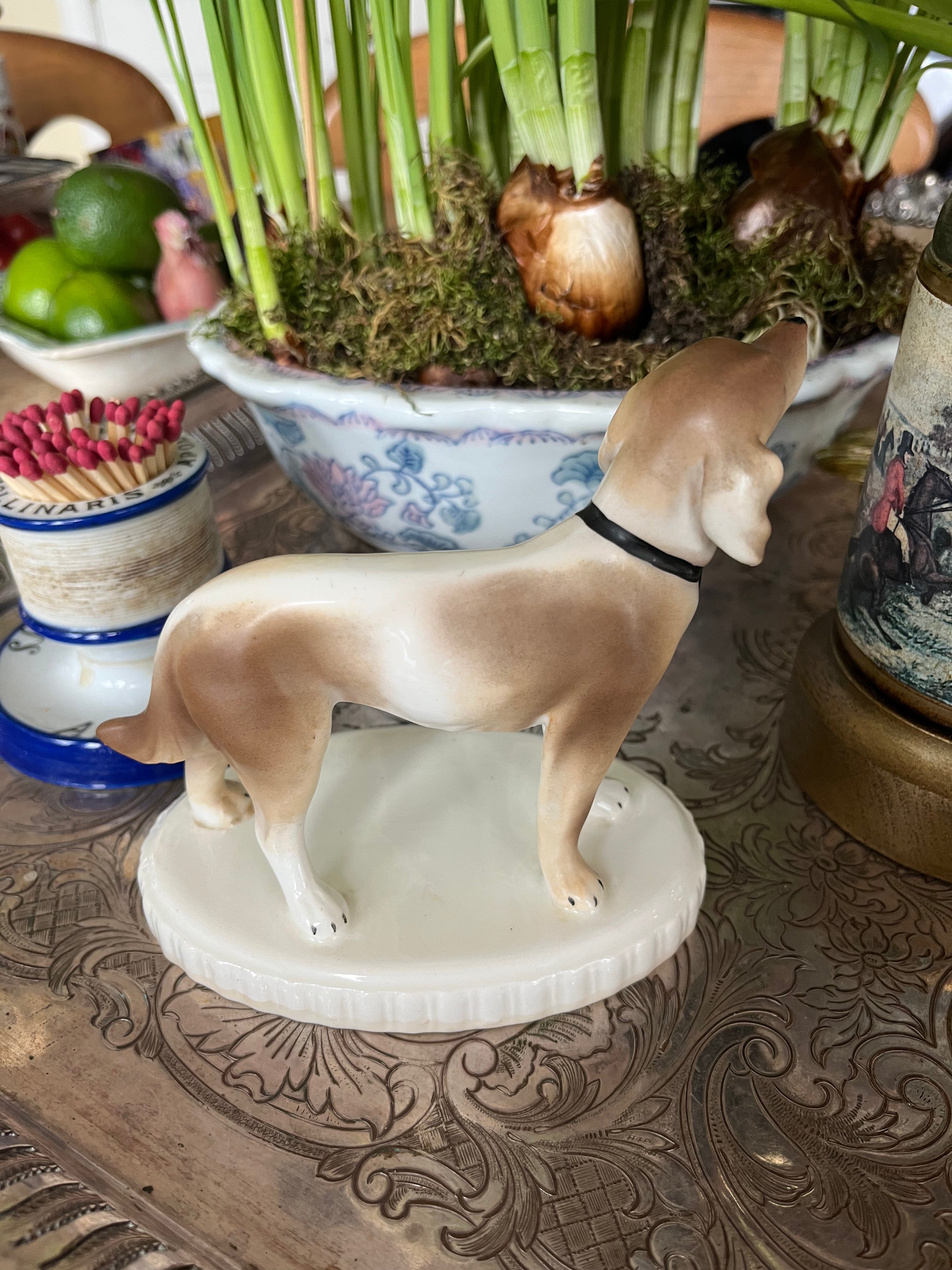 Antique Hunting Dog Figurine