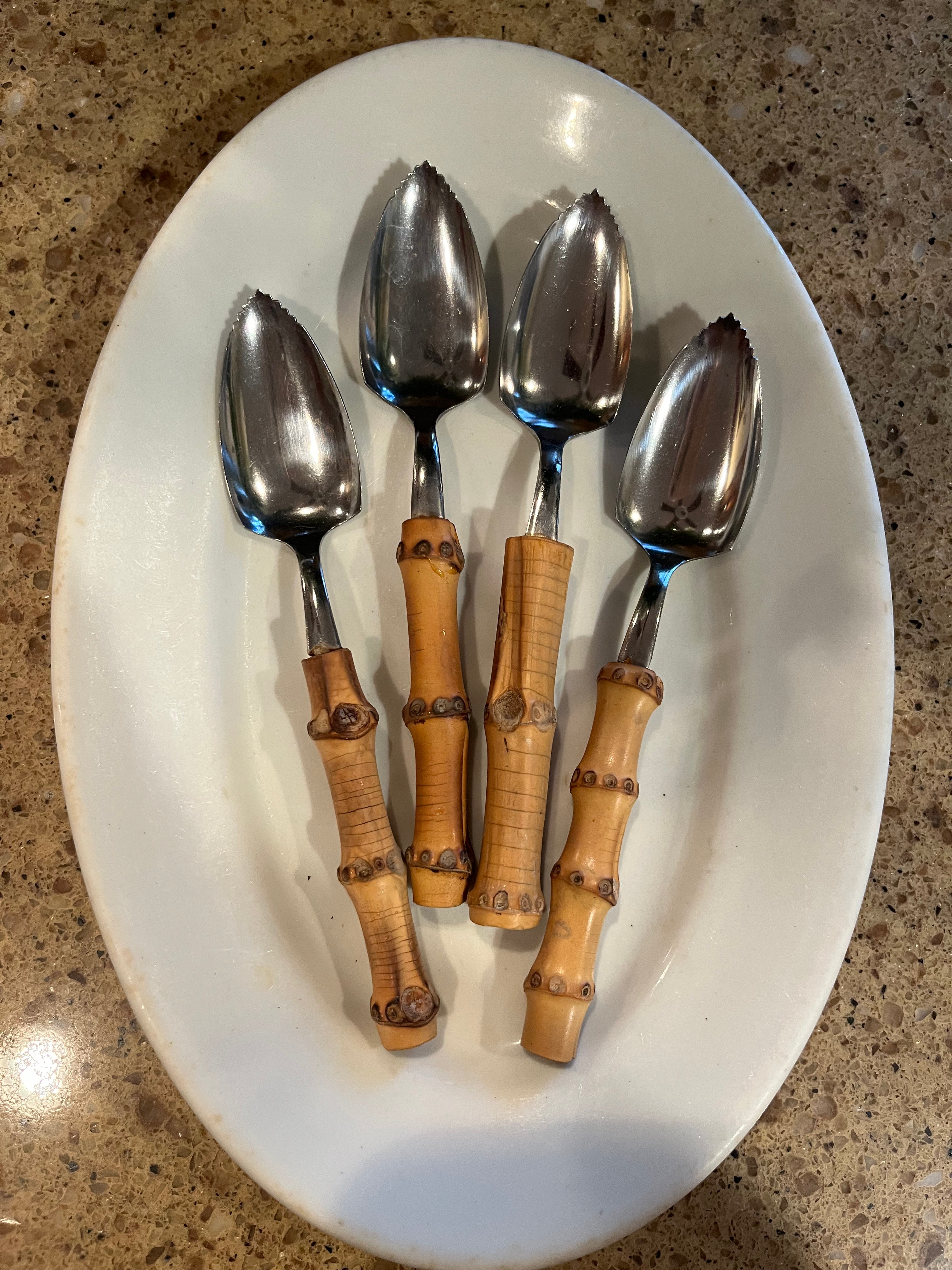 Vintage Bamboo Citrus Spoons