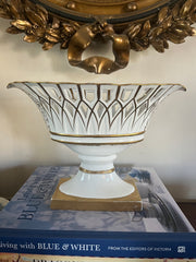 Pierced Ceramic Footed Compote