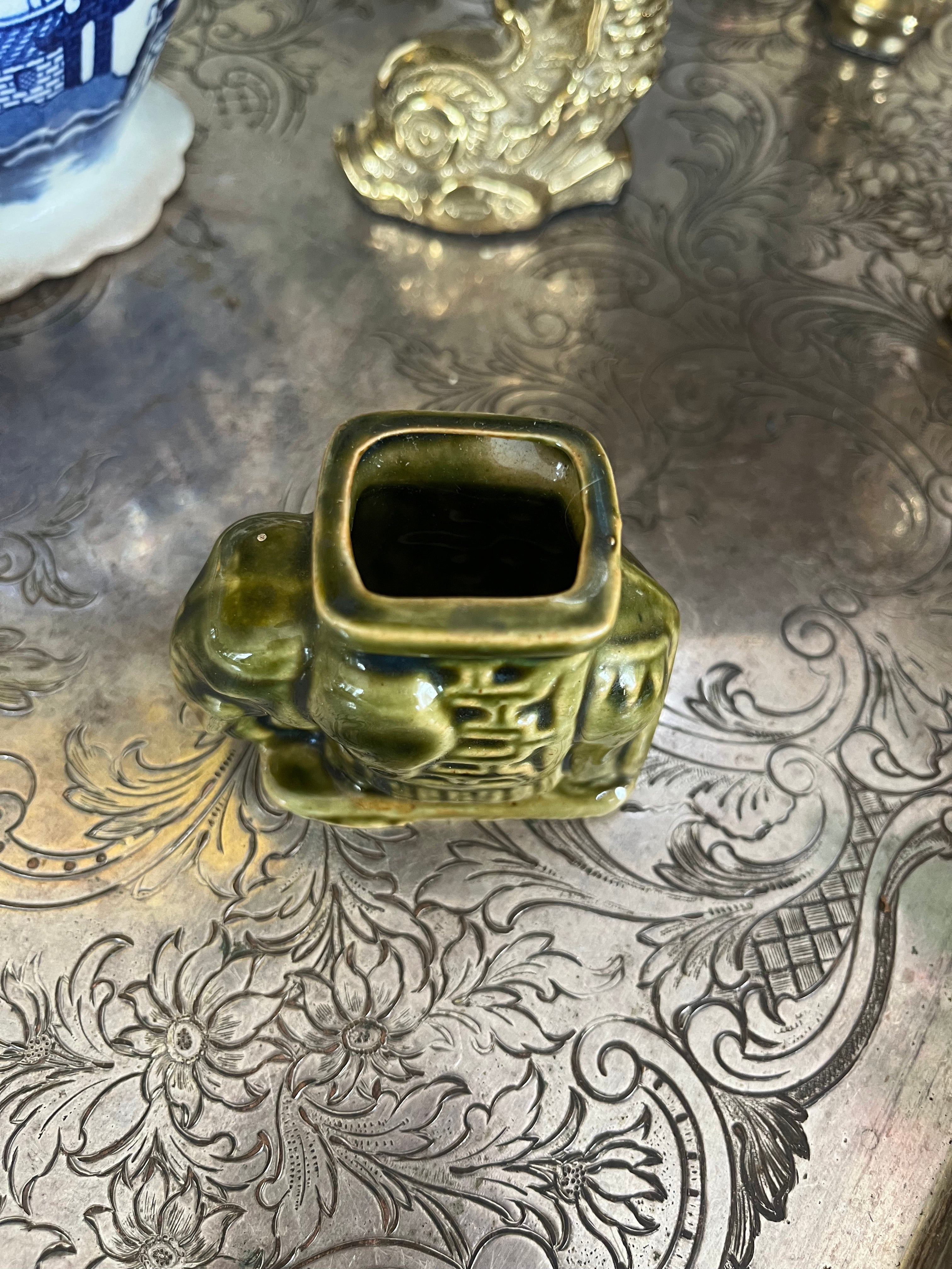 Green Elephant Match Holder