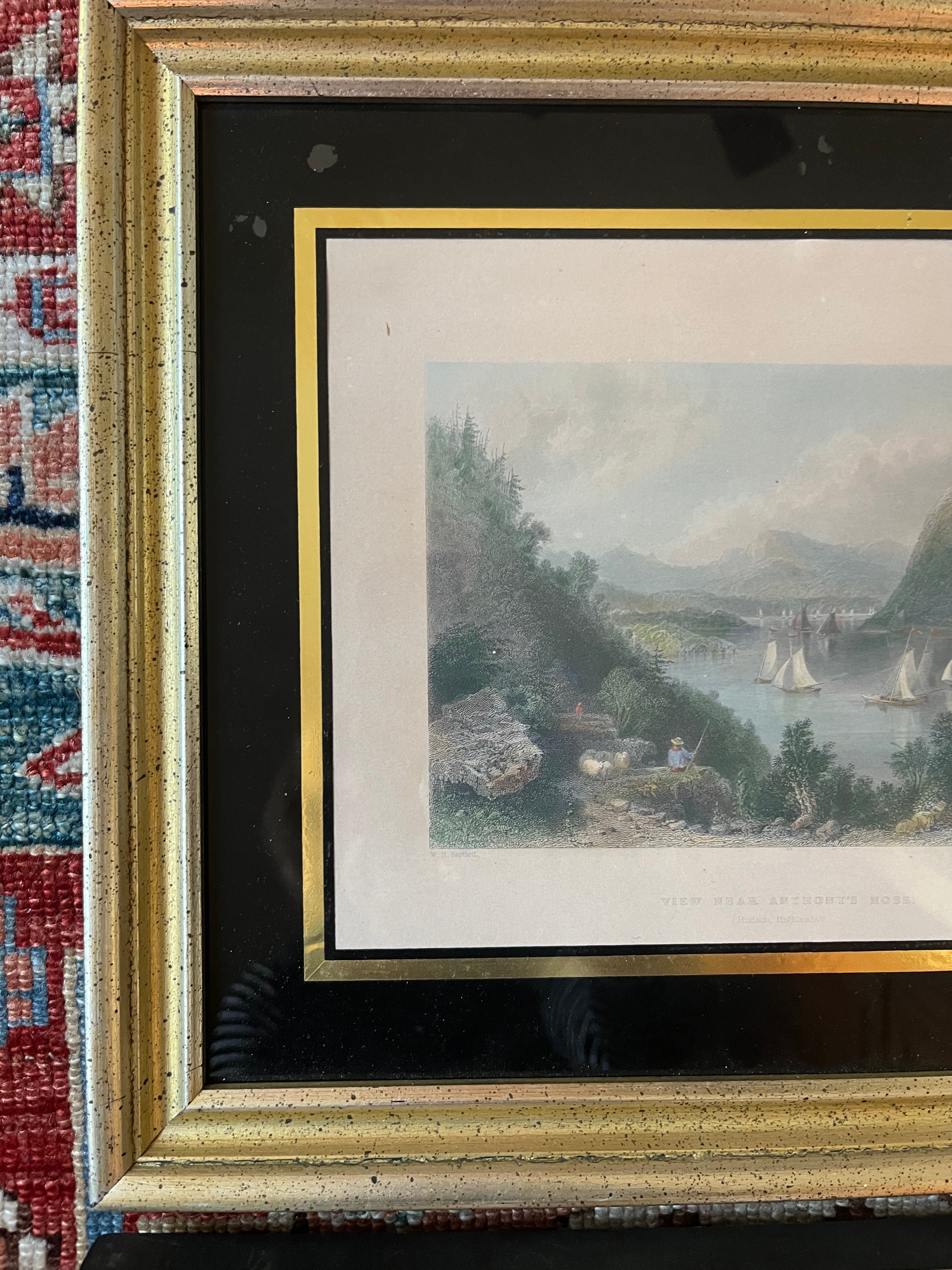 Antique Engraving “Anthony’s Nose” Hudson River Valley