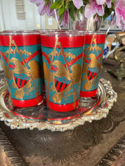 Gold Eagle Patriotic Highballs* Set of 7*