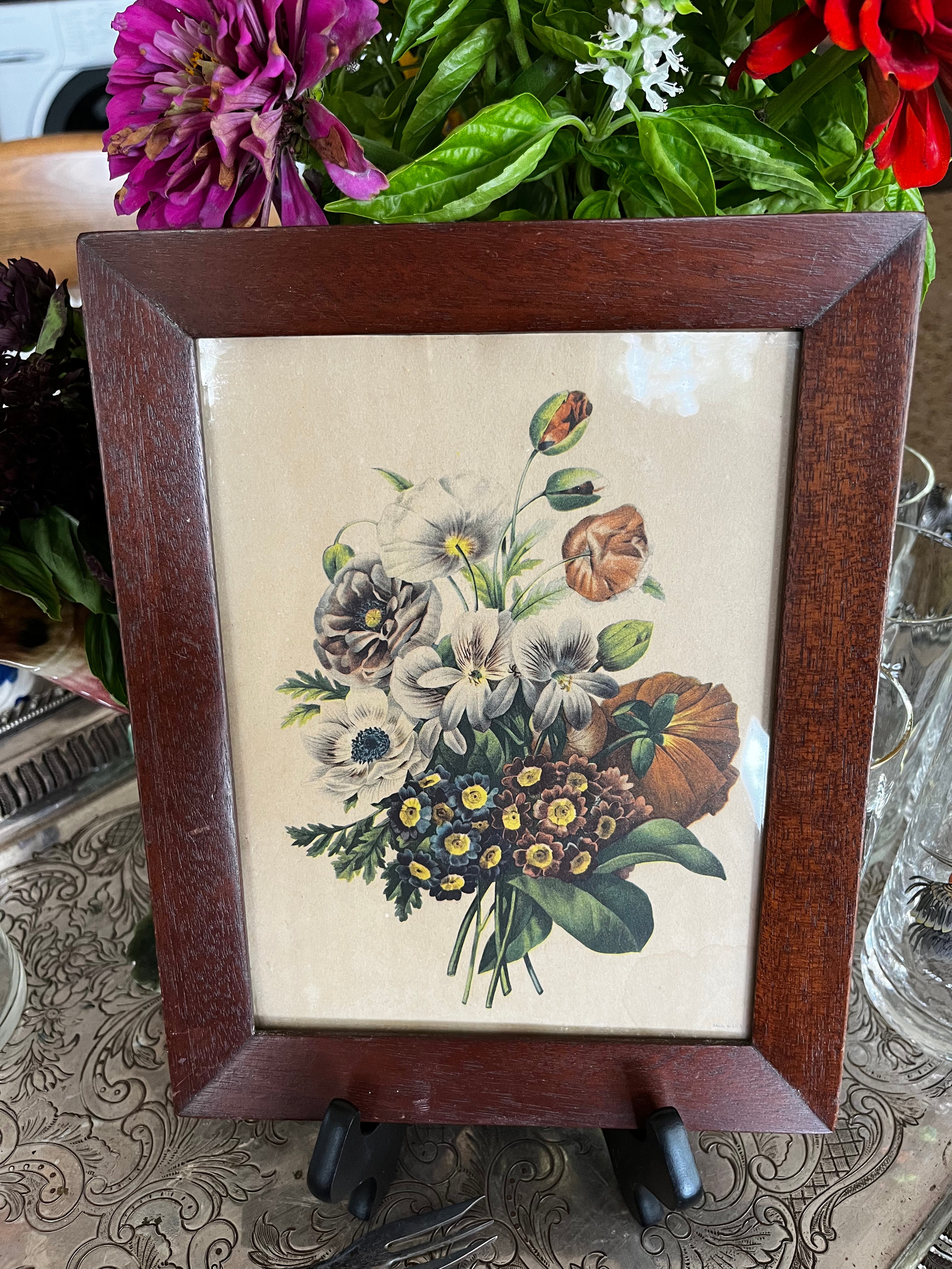 Vintage Autumn Flowers Print