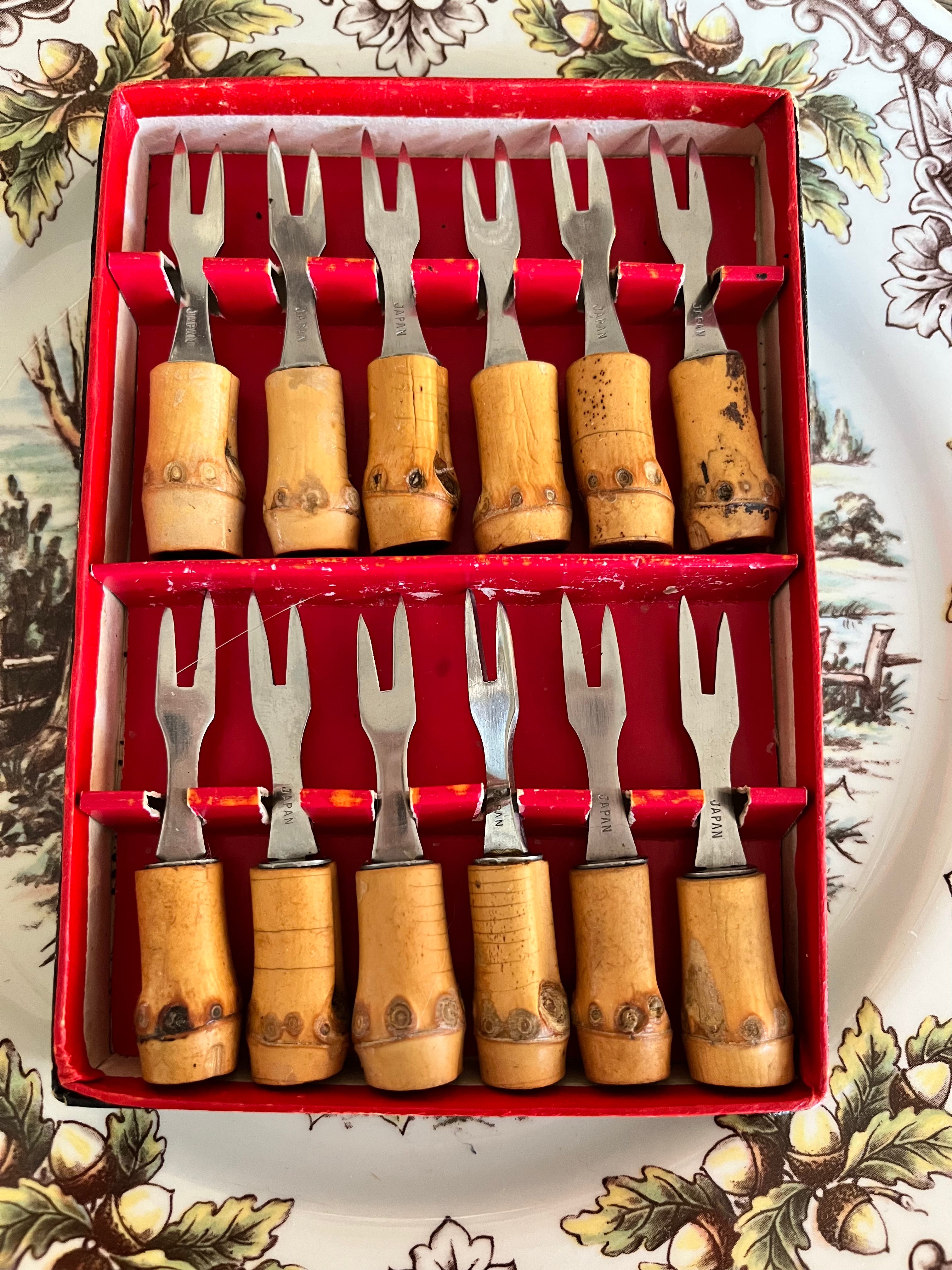 Set of *12* Bamboo Cocktail Forks