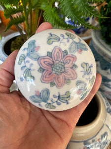 Pastel Floral Melon Jar